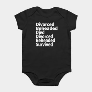 Fates of the Wives of Henry VIII Tudor English History Baby Bodysuit